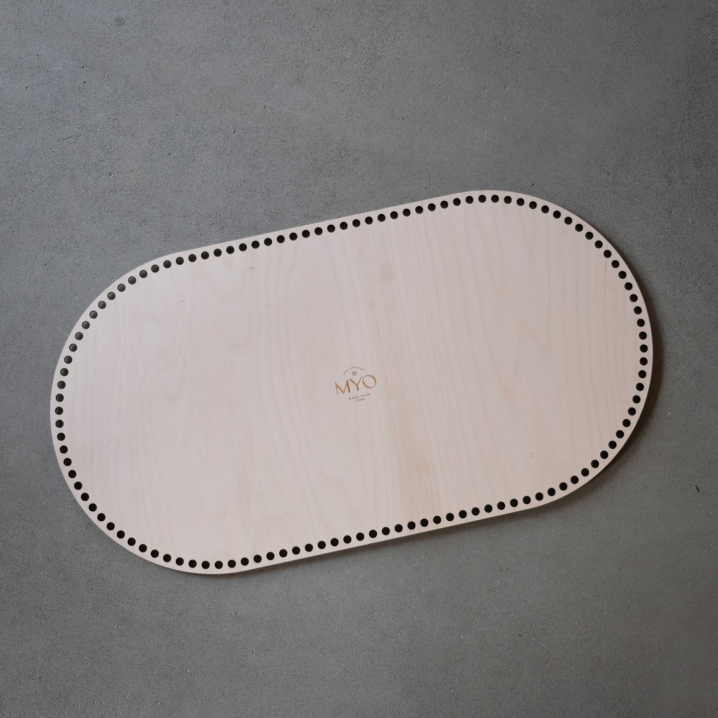 MYO basket base in wood, 75 x 40 cm