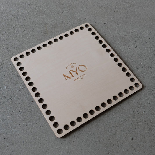 MYO Korbunterteil aus Holz, quadratisch
