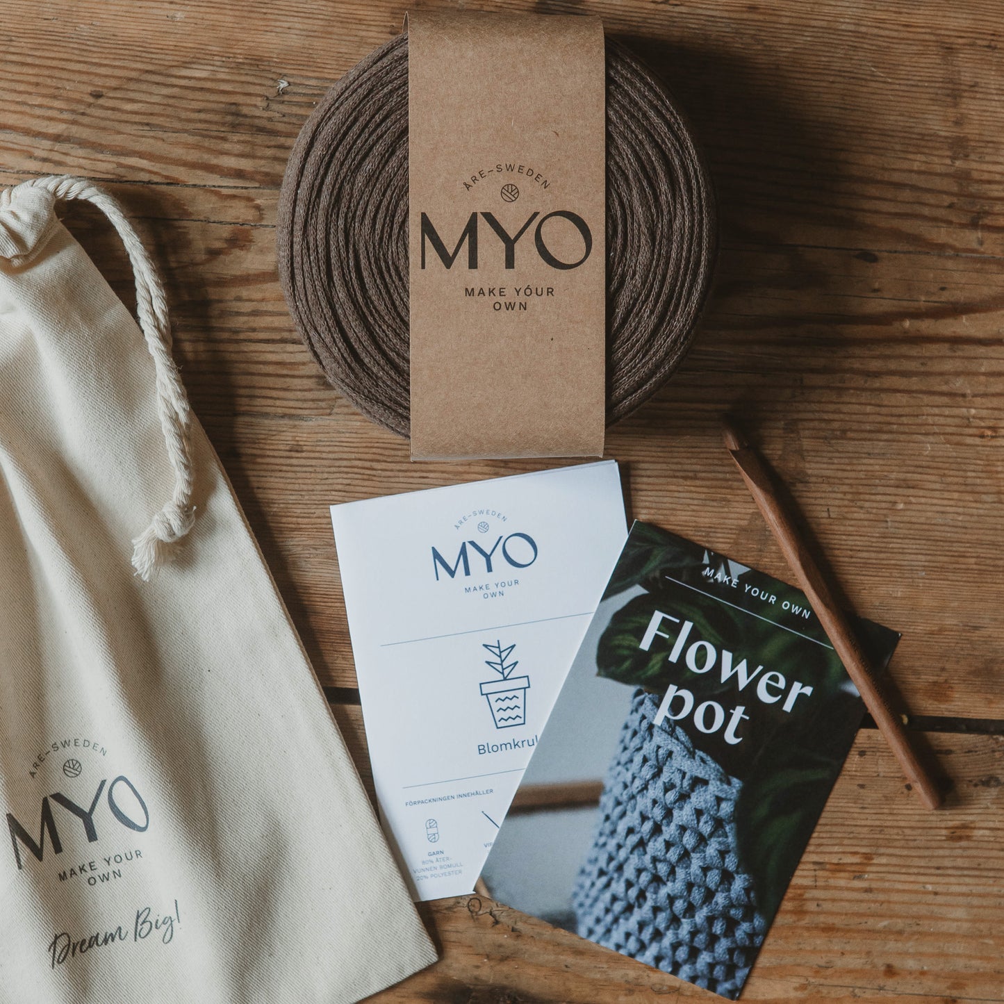 DIY-kit: Virkad blomkruka