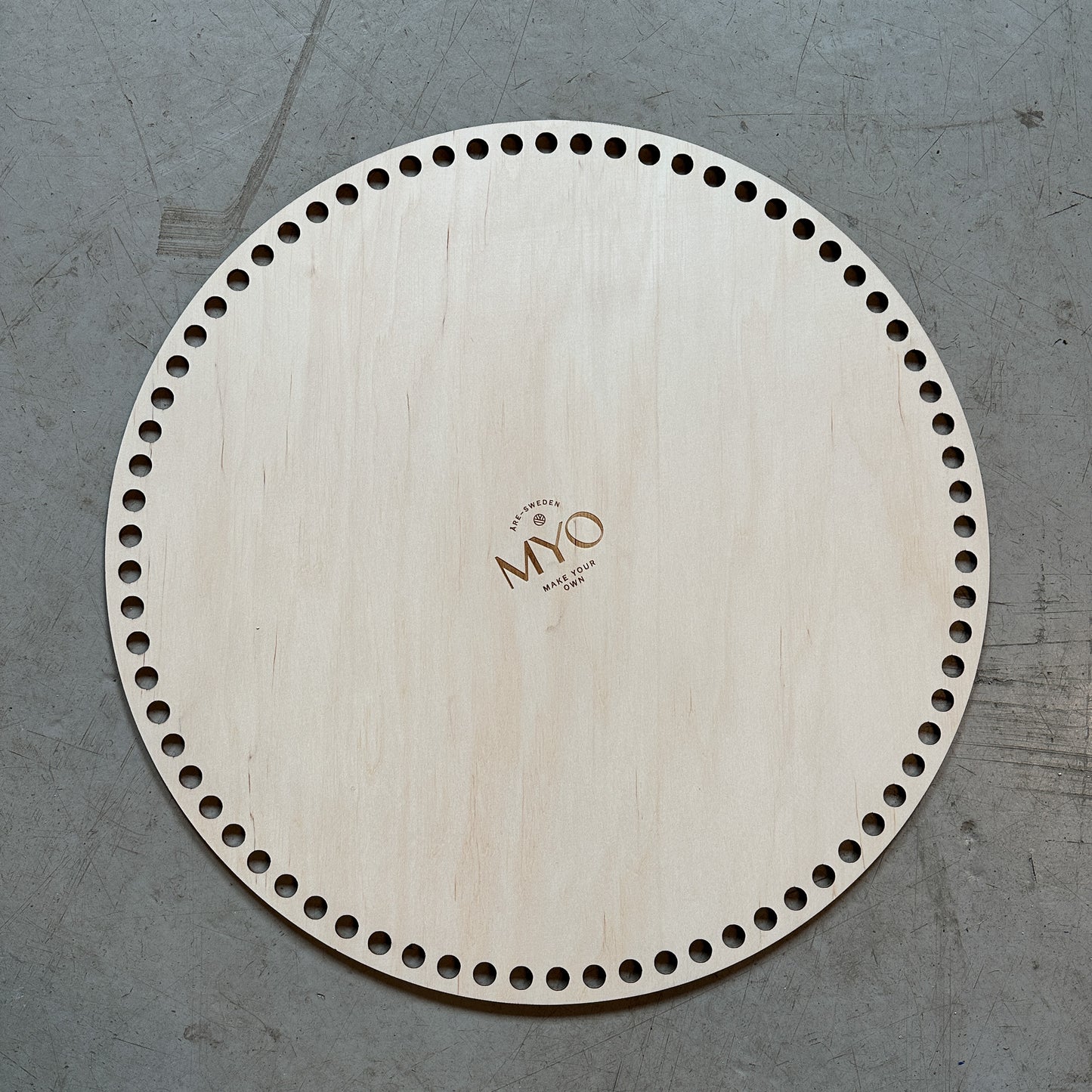 MYO Basket base in wood, round