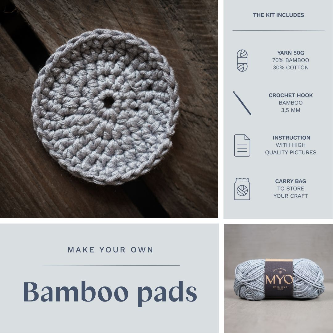 DIY-Kit: Gehäkelte Bambus-Pads