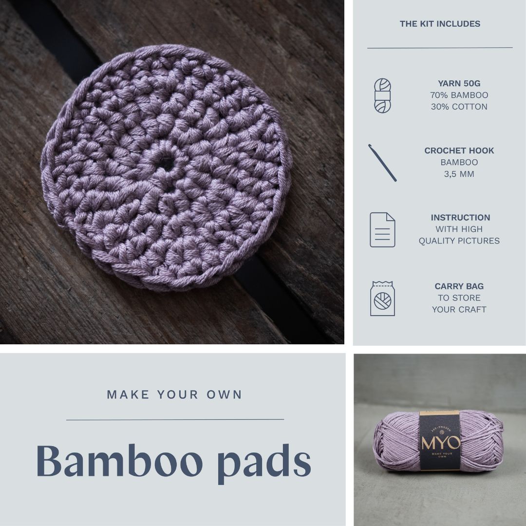 DIY-Kit: Gehäkelte Bambus-Pads