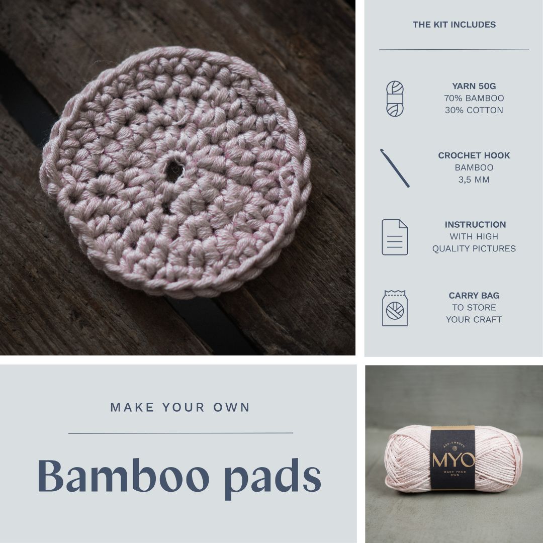 DIY-Kit: Gehäkelte Bambus-Pads