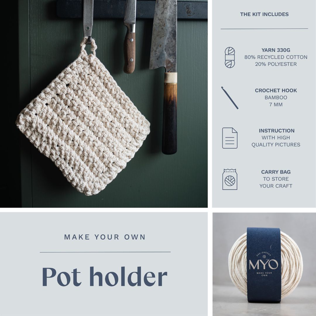 GIFT BOX: Virkad grytlapp