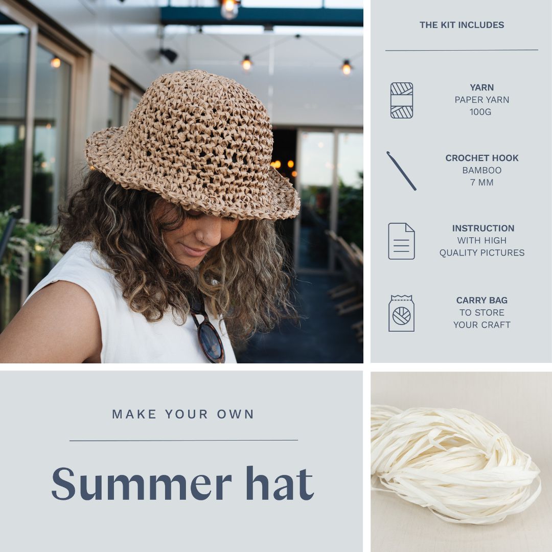 DIY kit: Crochet sun hat