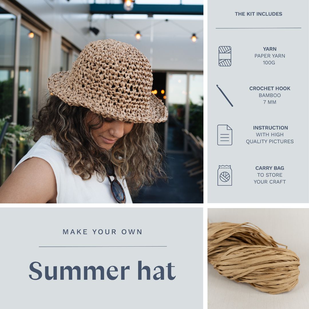 DIY-kit: Virkad solhatt