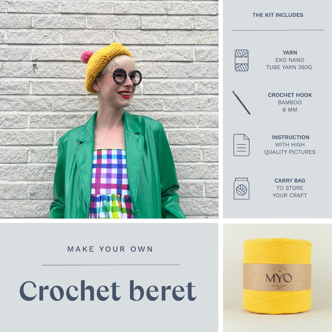 GIFT BOX: Crocheted beret