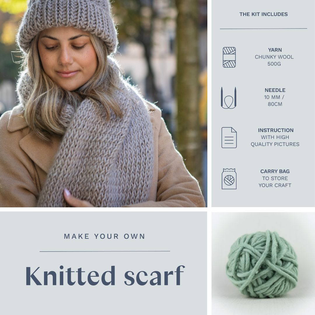 GIFT BOX: Knitted scarf