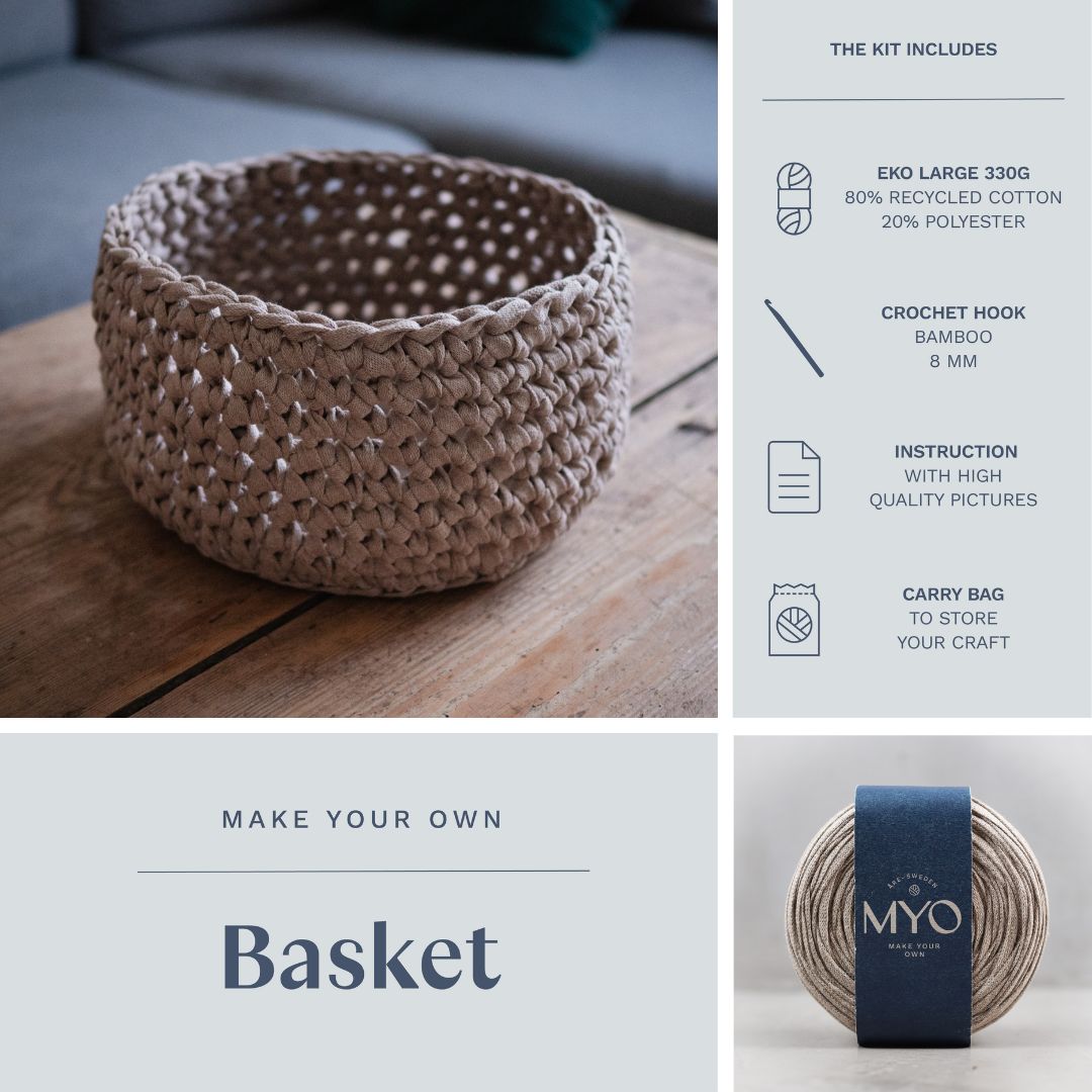 DIY-Kit: Gehäkelter Korb
