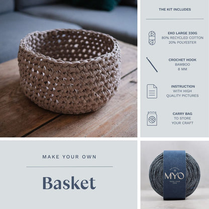 DIY kit: Crocheted basket