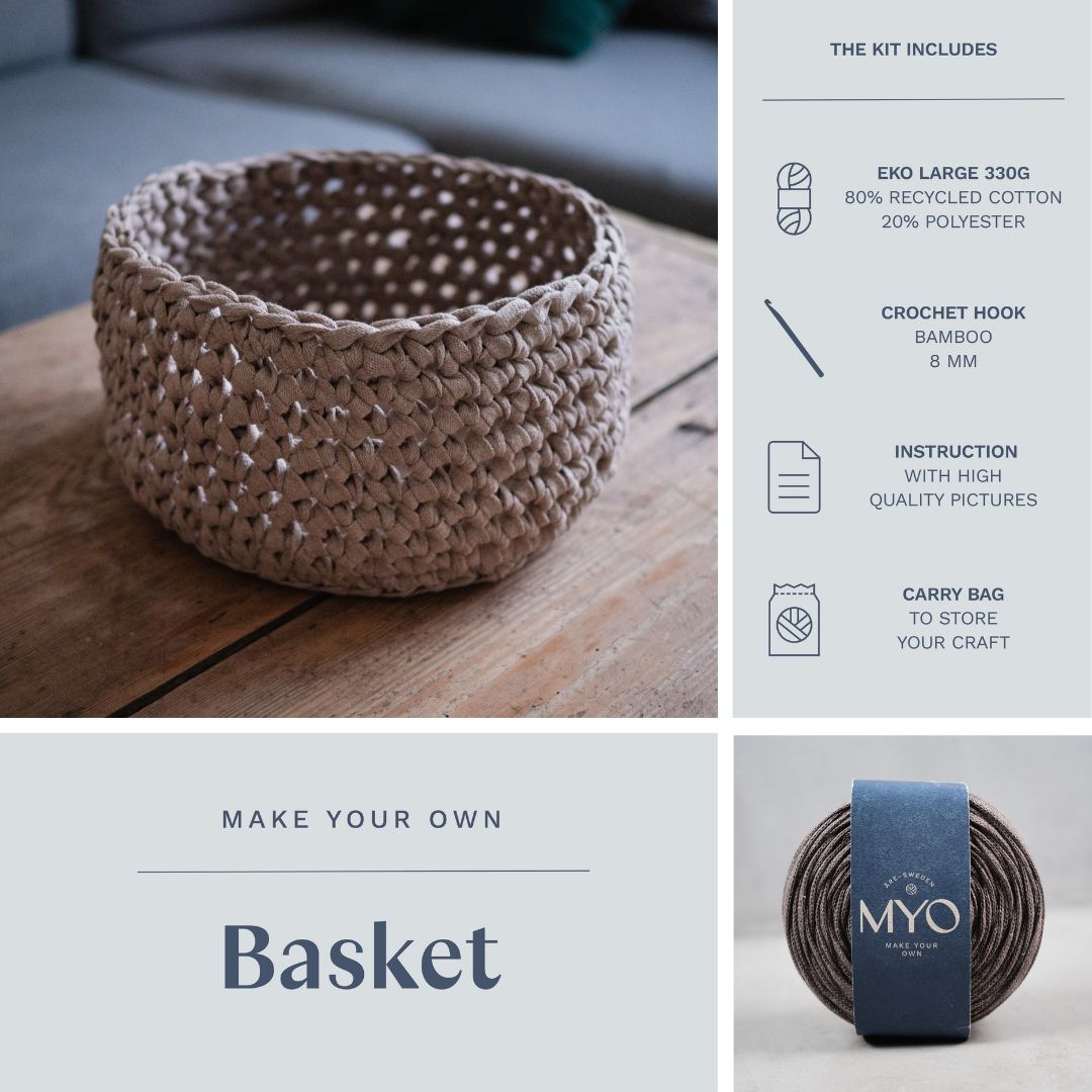 DIY-Kit: Gehäkelter Korb