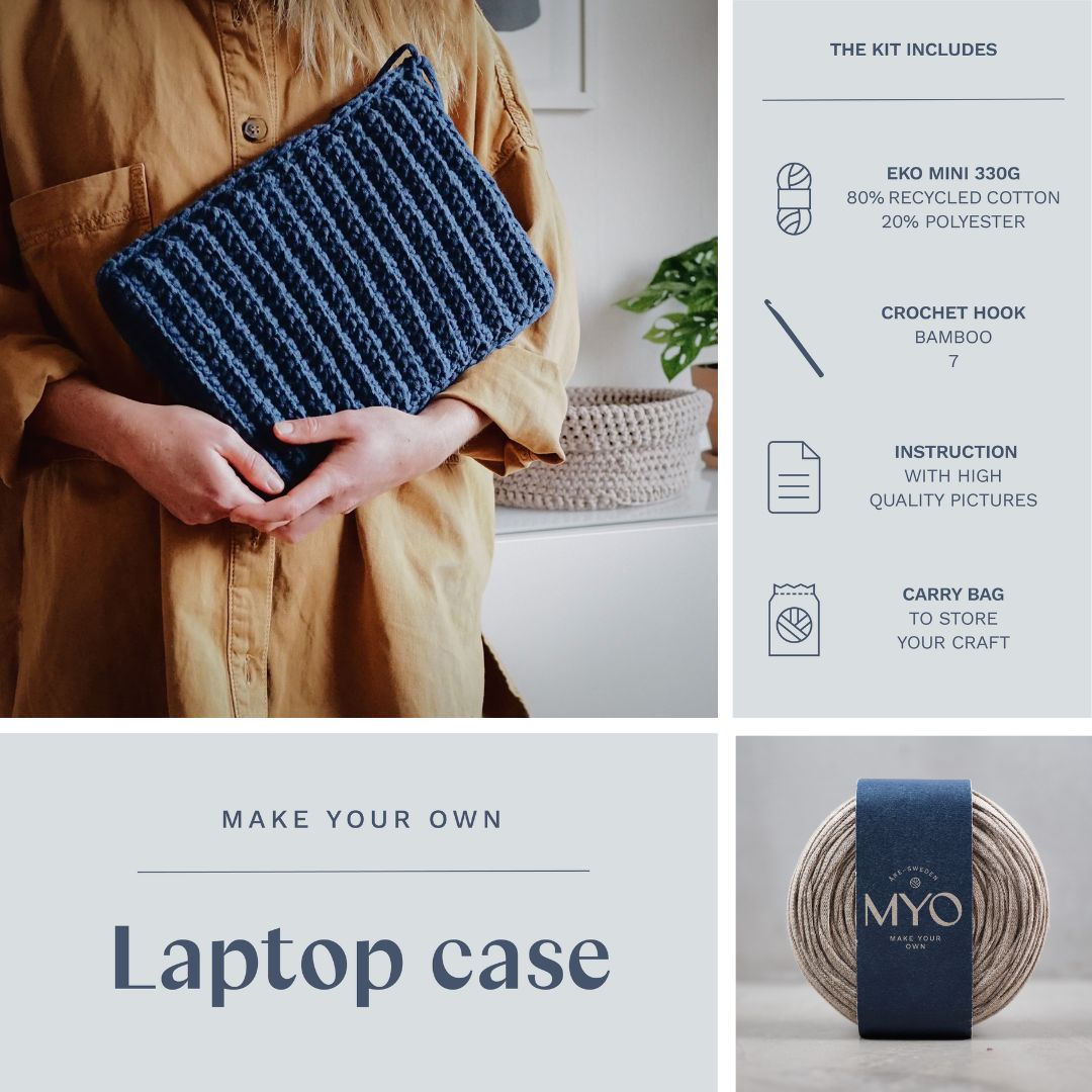 DIY-kit: Virkad laptop-fodral