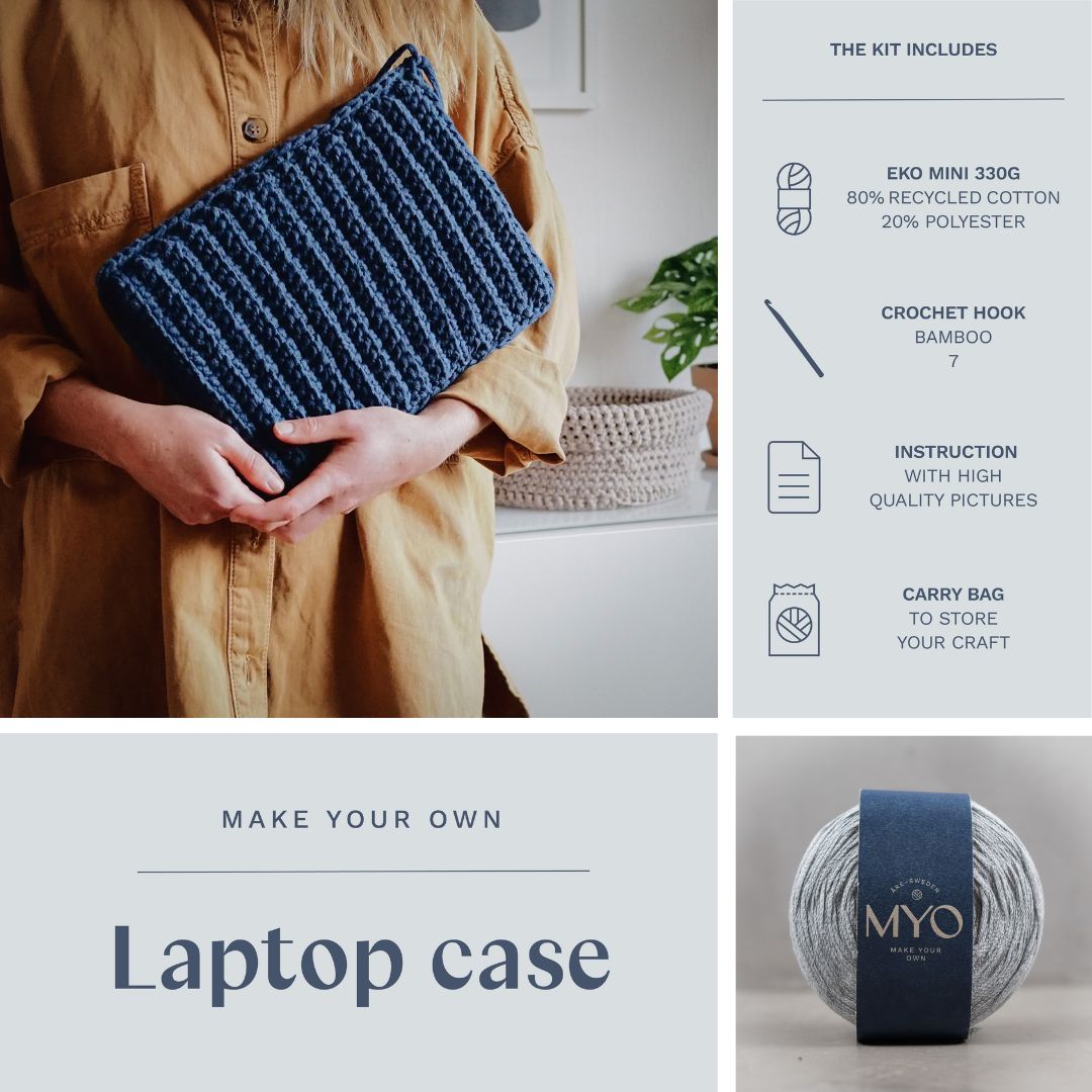 DIY-kit: Virkad laptop-fodral