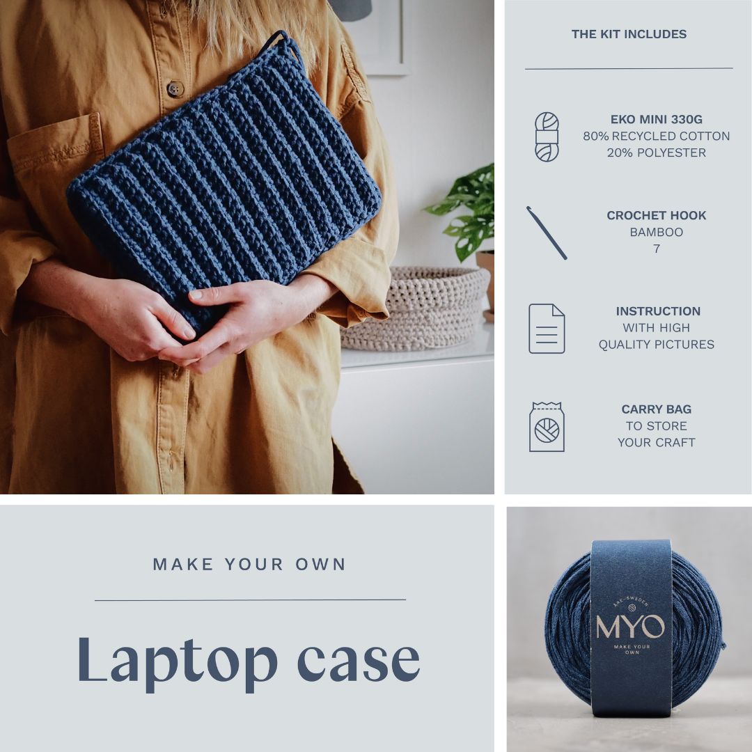 DIY-kit: Virkad laptop-fodral