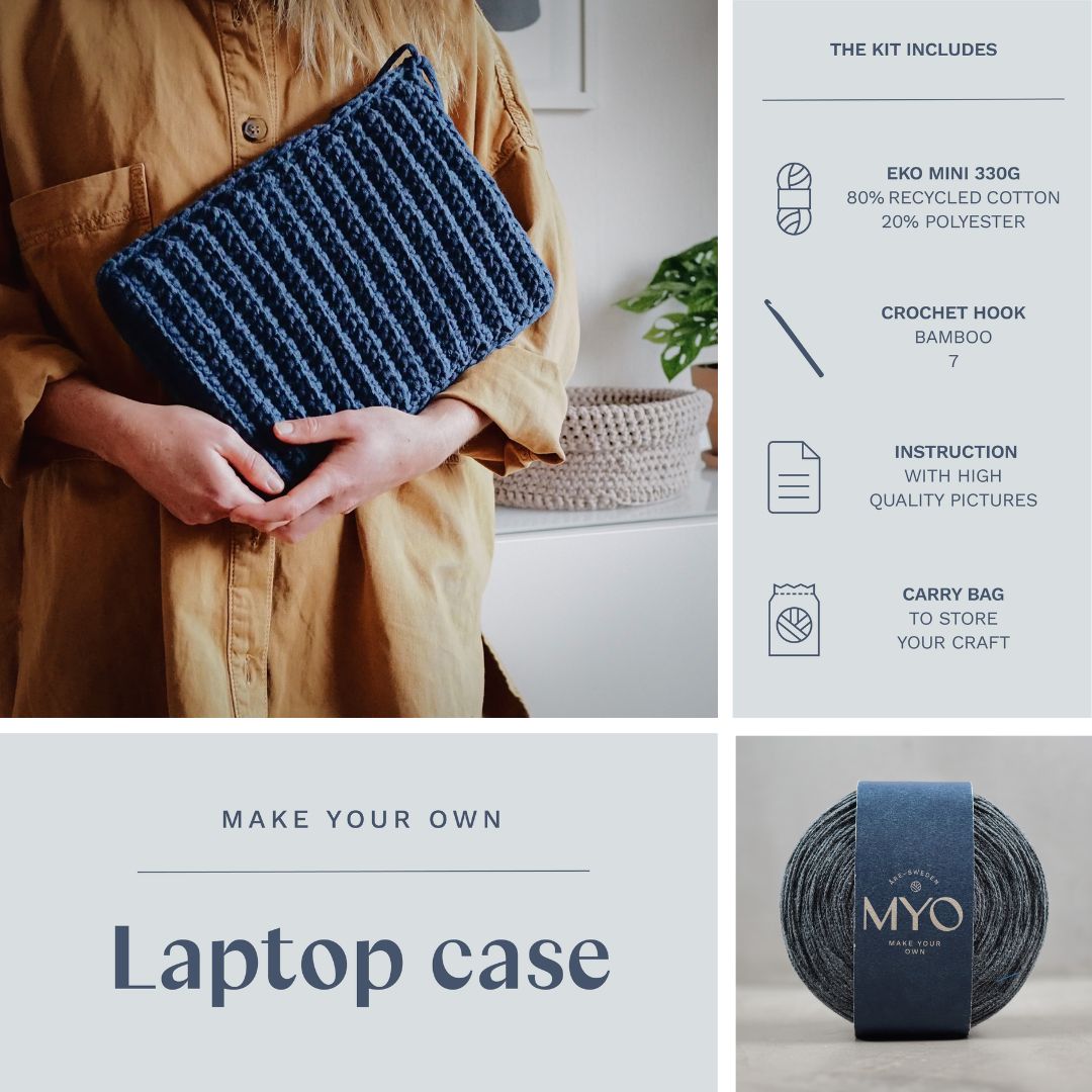 DIY-kit: Virkad laptop-fodral