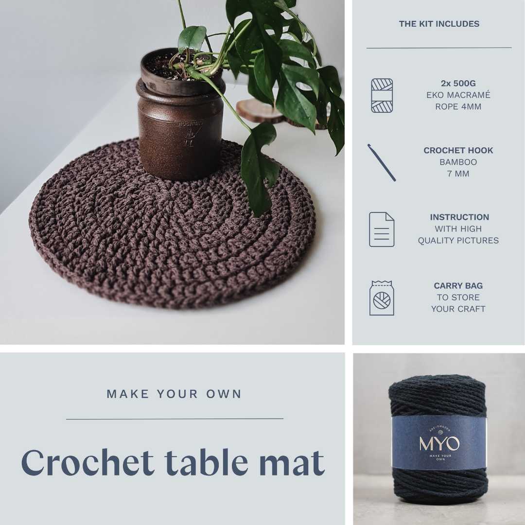 DIY kit: Crochet placemats