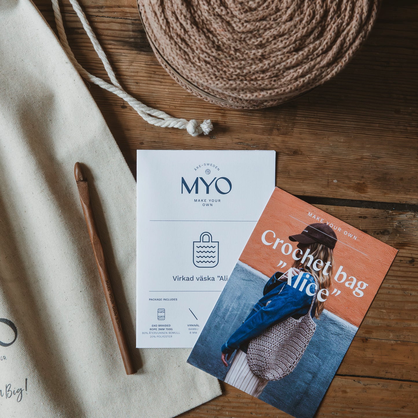 DIY-kit: Virkad väska "Alice"