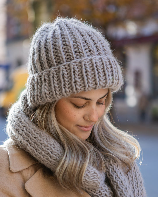 GESCHENKBOX: Gestrickte Mütze