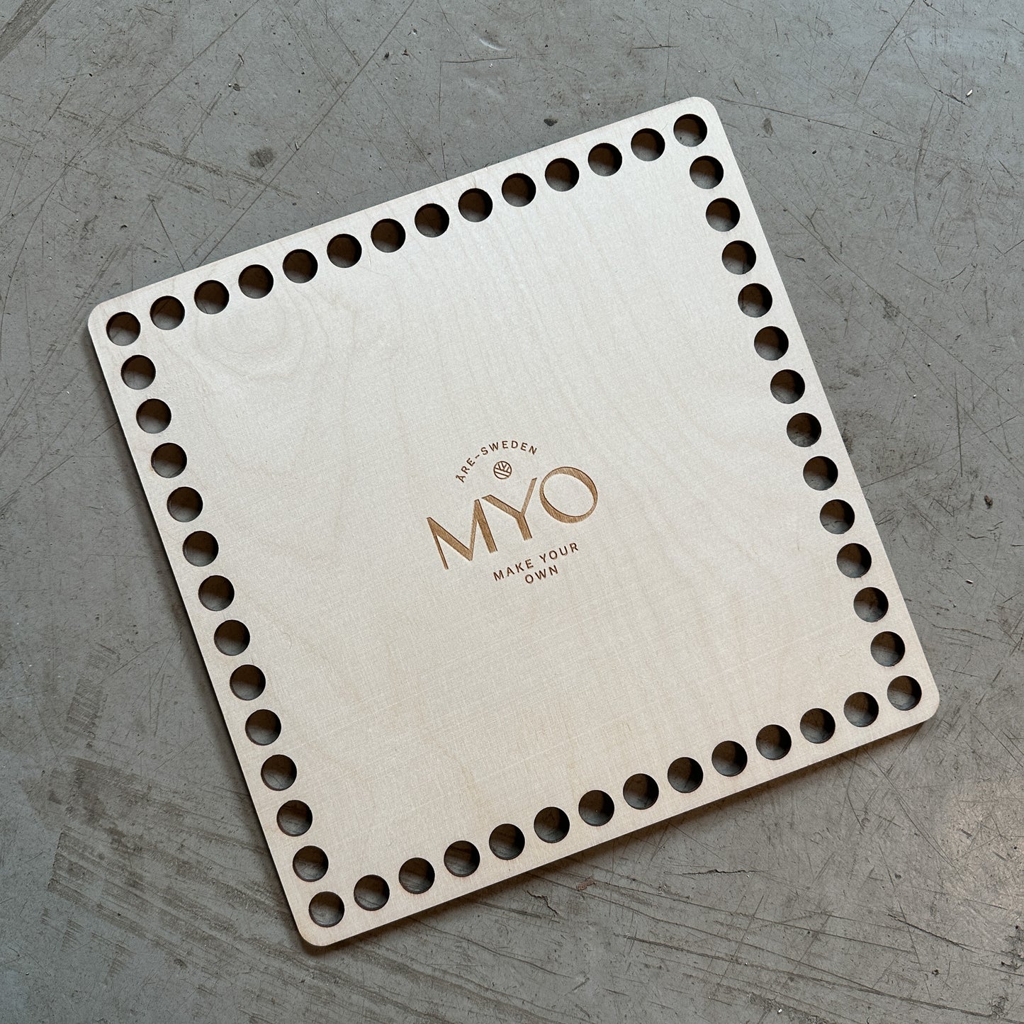 MYO Korbboden aus Holz, quadratisch