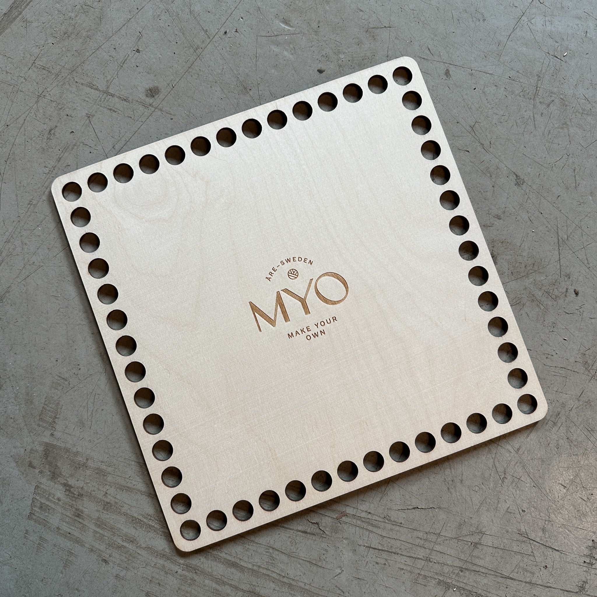 MYO Korbunterteil aus Holz, quadratisch