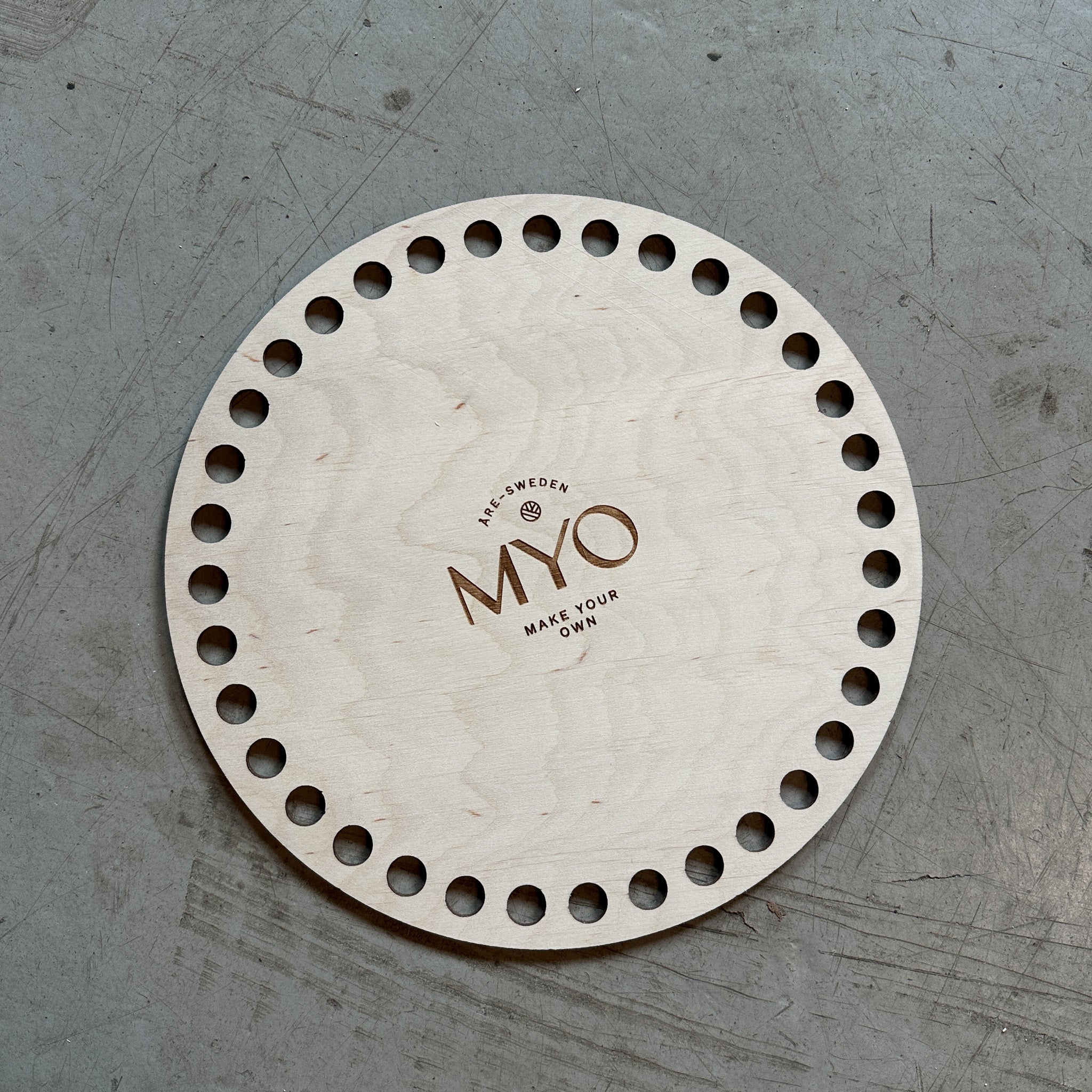 MYO mandbodem van hout, rond
