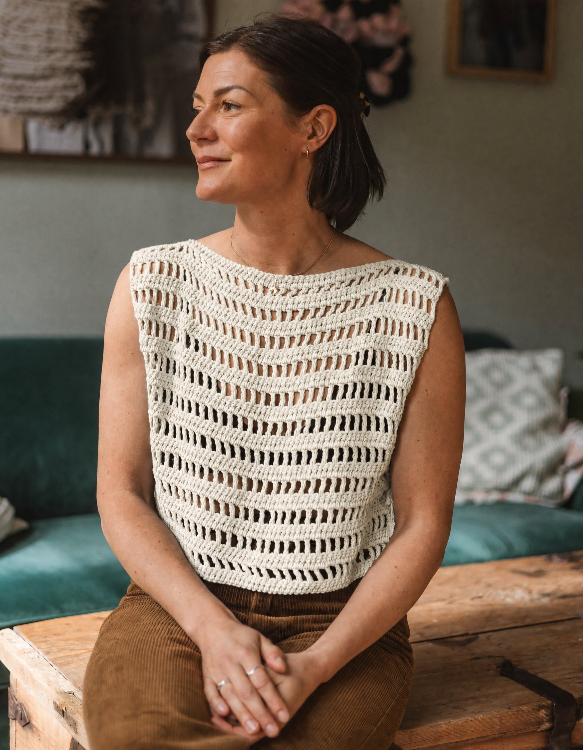 DIY-kit: Virkat linne "Ronja"