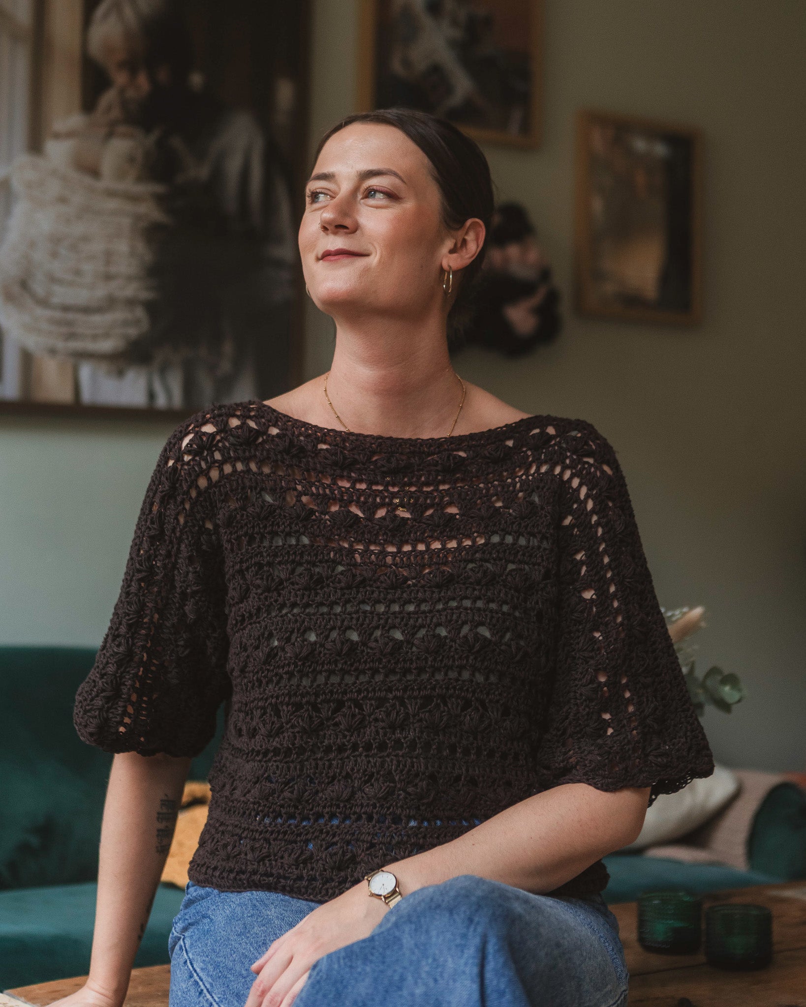 PDF Mönster: Virkad topp "Shanti"