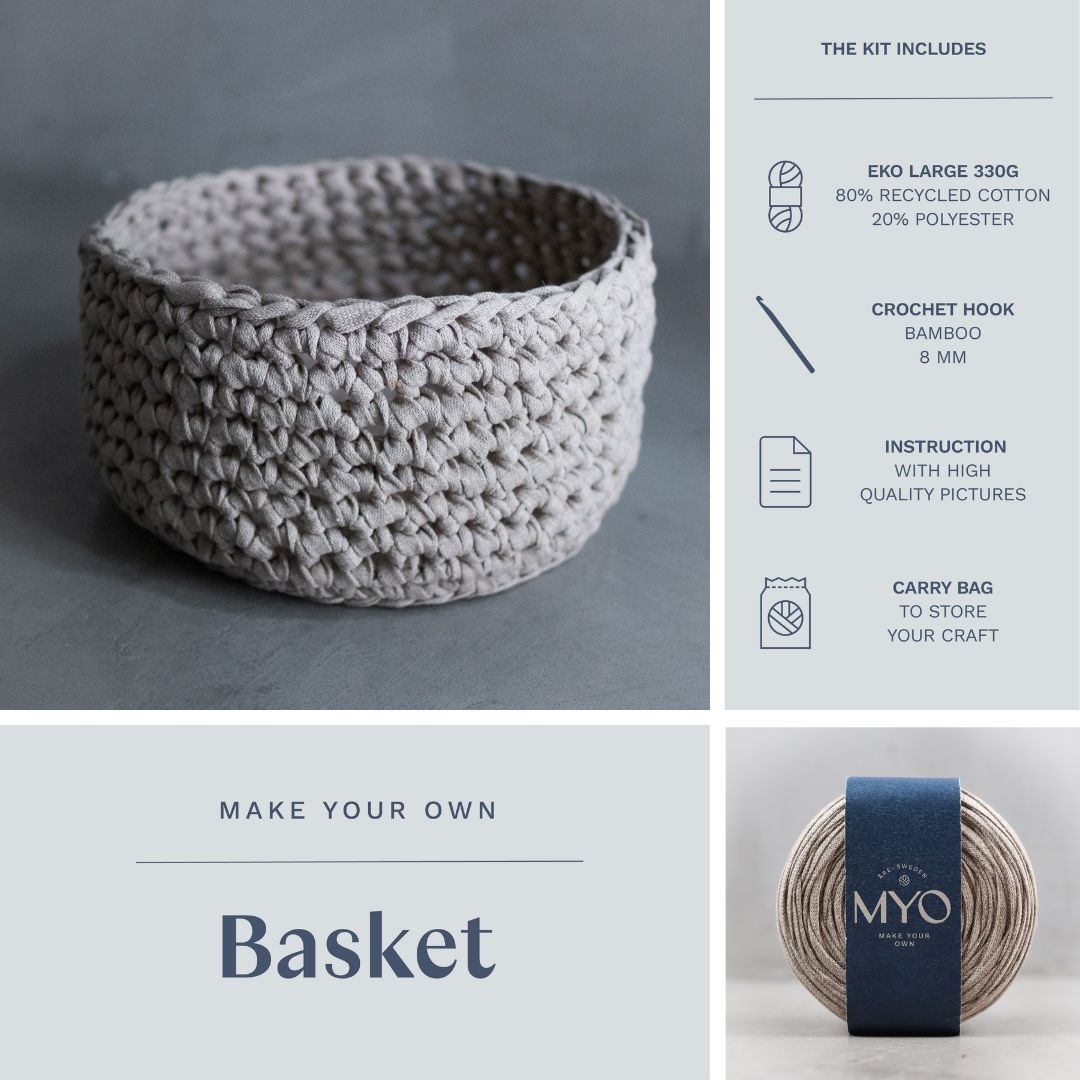 Learn to crochet a Basket – MYO Make Your Own