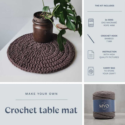 DIY kit: Crocheted plate coasters